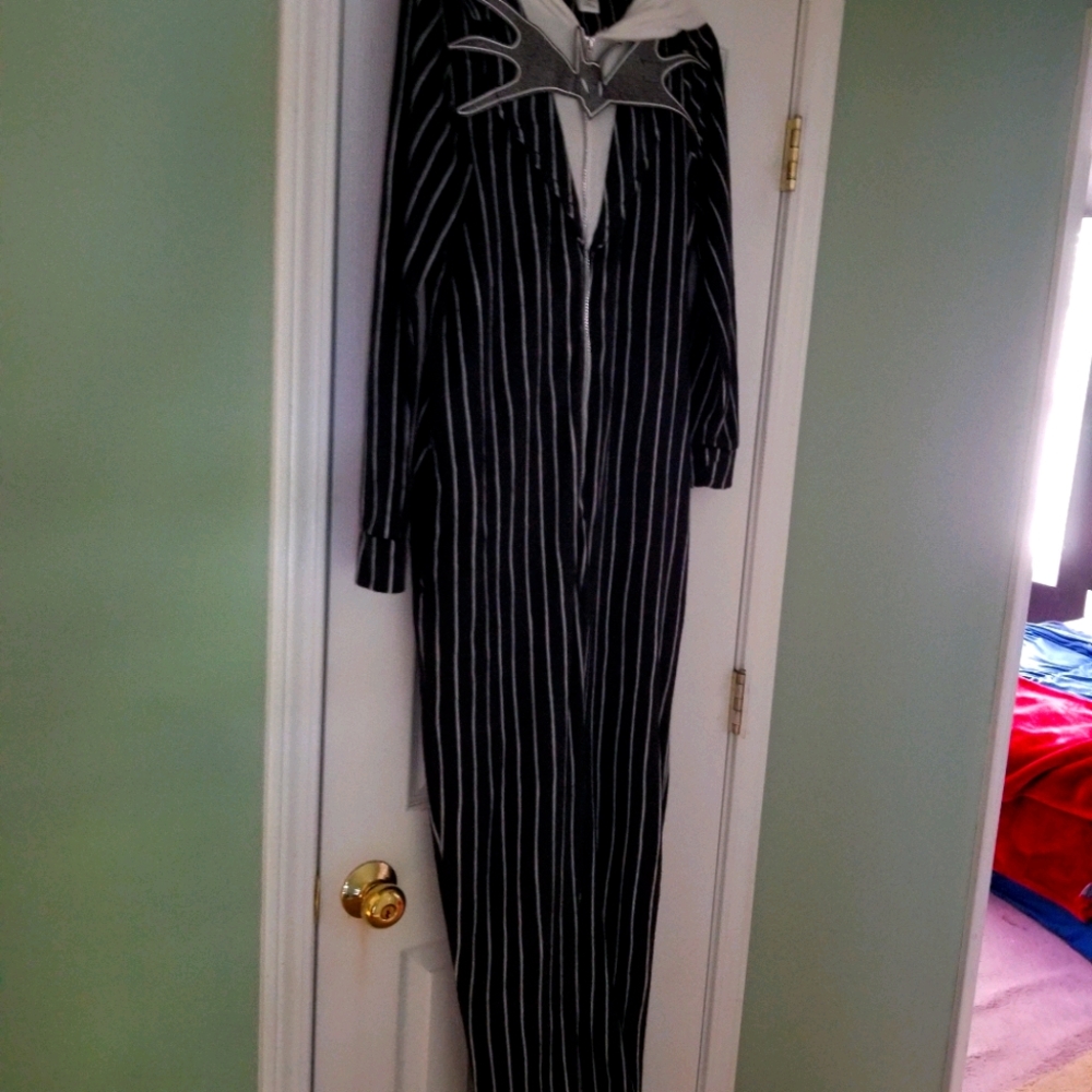 Jack skellington onesie with face on hood